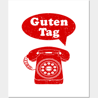 Guten Tag German Language retro phone Posters and Art